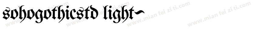 sohogothicstd light字体转换